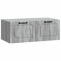 vidaXL Väggmonterad TV-bänk Grå sonoma-ek 78,5 x 41 x 30 cm