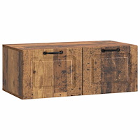 vidaXL Väggmonterad TV-bänk Väggmonterad Gammalt trä 78,5 x 41 x 30 cm