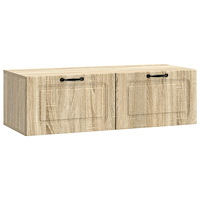 vidaXL Väggmonterad TV-bänk Sonoma-ek 98 x 41 x 30 cm Konstruerat trä