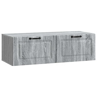 vidaXL Väggmonterad TV-bänk Väggmonterad Grå sonoma-ek 98 x 41 x 30 cm