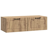 vidaXL Väggmonterad TV-bänk Artisan-ek 98 x 41 x 30 cm Konstruerat trä