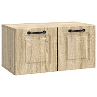 vidaXL Väggmonterad TV-bänk Väggmonterad Sonoma-ek 59,5 x 31 x 30 cm