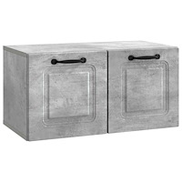 vidaXL Väggmonterad TV-bänk Väggmonterad Betonggrå 59,5 x 31 x 30 cm