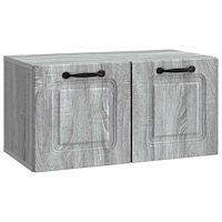 vidaXL Väggmonterad TV-bänk Grå sonoma-ek 59,5 x 31 x 30 cm
