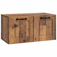 vidaXL Väggmonterad TV-bänk Väggmonterad Gammalt trä 59,5 x 31 x 30 cm