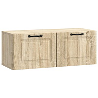 vidaXL Väggmonterad TV-bänk Väggmonterad Sonoma-ek 78,5 x 31 x 30 cm
