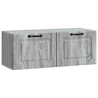 vidaXL Väggmonterad TV-bänk Grå sonoma-ek 78,5 x 31 x 30 cm
