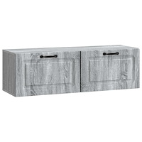 vidaXL Väggmonterad TV-bänk Väggmonterad Grå sonoma-ek 98 x 31 x 30 cm