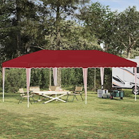 vidaXL Pop-up Partytält 575 x 290 x 245 cm Vinröd