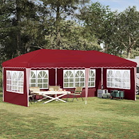 vidaXL Pop-up Partytält 575 x 289 x 245 cm Vinröd