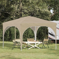 vidaXL Pop-up Partytält 290 x 290 x 245 cm Gräddvit