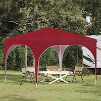 vidaXL Pop-up Partytält 290 x 290 x 245 cm Vinröd