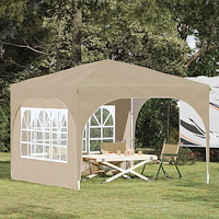 vidaXL Pop-up Partytält 290 x 290 x 245 cm Gräddvit