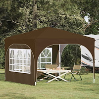vidaXL Pop-up Partytält 290 x 290 x 245 cm Taupe