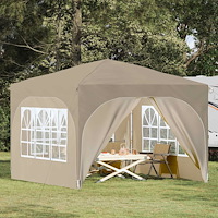 vidaXL Pop-up Partytält 290 x 290 x 245 cm Gräddvit
