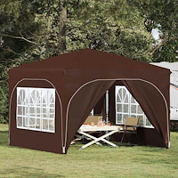 vidaXL Pop-up Partytält 290 x 290 x 245 cm Brun