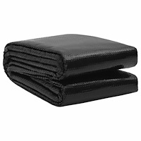 vidaXL Poolöverdrag Extra Tung Svart Ø 488 cm 0,4 mm PE