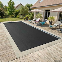 vidaXL Poolskydd Tung Kvalitet Svart 800 x 400 cm PE