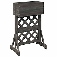 vidaXL Vertikalt trädgårdsställ Grå 48 x 30 x 70,5 cm Massivt Furu