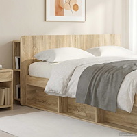 vidaXL Sänggavelsskåp med lagring Sonoma-ek Konstruerat trä