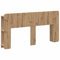 vidaXL Sänggavelsskåp med lagring Artisan-ek Konstruerat trä