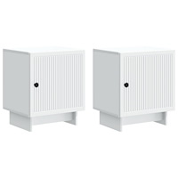 vidaXL Nattduksbord 2 pcs Vit 43 x 34,5 x 50 cm Konstruerat trä