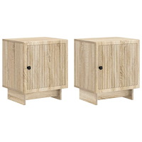 vidaXL Nattduksbord 2 pcs Sonoma-ek 43 x 34,5 x 50 cm Konstruerat trä