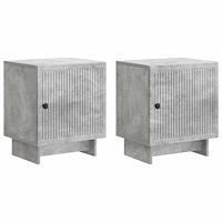 vidaXL Nattduksbord 2 pcs Betonggrå 43 x 34,5 x 50 cm Konstruerat trä