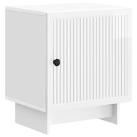 vidaXL Nattduksbord Vit högglans 43 x 34,5 x 50 cm Konstruerat trä