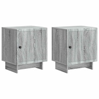 vidaXL Nattduksbord 2 pcs Grå sonoma-ek 43 x 34,5 x 50 cm