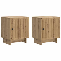 vidaXL Nattduksbord 2 pcs Artisan-ek 43 x 34,5 x 50 cm Konstruerat trä