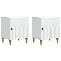 vidaXL Nattduksbord 2 pcs Vit 43 x 34,5 x 50 cm Konstruerat trä