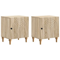 vidaXL Nattduksbord 2 pcs Sonoma-ek 43 x 34,5 x 50 cm Konstruerat trä