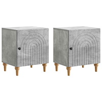 vidaXL Nattduksbord 2 pcs Betonggrå 43 x 34,5 x 50 cm Konstruerat trä