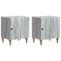 vidaXL Nattduksbord 2 pcs Grå sonoma-ek 43 x 34,5 x 50 cm