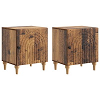 vidaXL Nattduksbord 2 pcs Gammalt trä 43 x 34,5 x 50 cm
