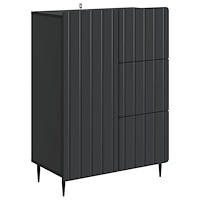 vidaXL Sideboard med låda Svart 66 x 34,5 x 91,5 cm Konstruerat trä