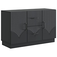 vidaXL Sideboard med låda Svart 89 x 34,5 x 57 cm Konstruerat trä