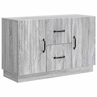 vidaXL Sideboard Grå sonoma-ek 89 x 34,5 x 57 cm Konstruerat trä