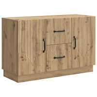 vidaXL Sideboard med låda Artisan-ek 89 x 34,5 x 57 cm Konstruerat trä