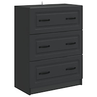 vidaXL Lådans skåp Svart 66 x 34,5 x 87 cm Konstruerat trä