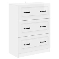 vidaXL Lådans skåp Vit högglans 66 x 34,5 x 87 cm Konstruerat trä