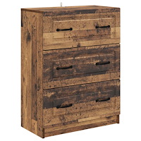 vidaXL Lådans skåp Gammalt trä 66 x 34,5 x 87 cm Konstruerat trä