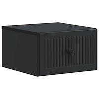 vidaXL Väggmonterat Sängbord Svart 33 x 34,5 x 20 cm Konstruerat trä