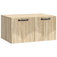 vidaXL Väggmonterad TV-bänk Väggmonterad Sonoma-ek 59,5 x 41 x 30 cm