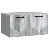 vidaXL Väggmonterad TV-bänk Grå sonoma-ek 59,5 x 41 x 30 cm