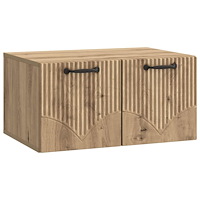 vidaXL Väggmonterad TV-bänk Väggmonterad Artisan-ek 59,5 x 41 x 30 cm