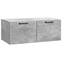 vidaXL Väggmonterad TV-bänk Väggmonterad Betonggrå 78,5 x 41 x 30 cm