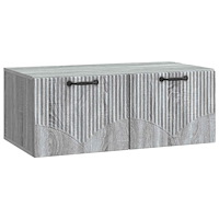 vidaXL Väggmonterad TV-bänk Grå sonoma-ek 78,5 x 41 x 30 cm
