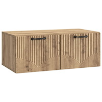 vidaXL Väggmonterad TV-bänk Väggmonterad Artisan-ek 78,5 x 41 x 30 cm